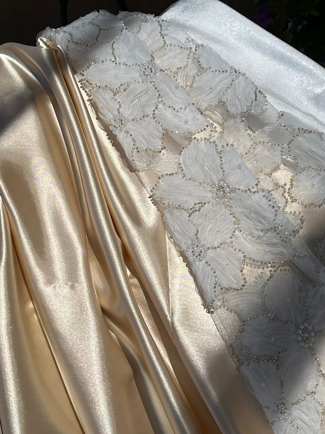 Customer photo review of Silky Stretch Satin