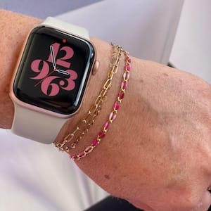 Customer photo review of Pink Multi Color Enamel Chain, GP112