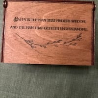 Customer photo review of Personalized Memory Wooden Keepsake Box