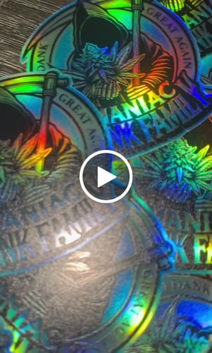 Customer video review of 100 2.5" Custom Holographic Stickers