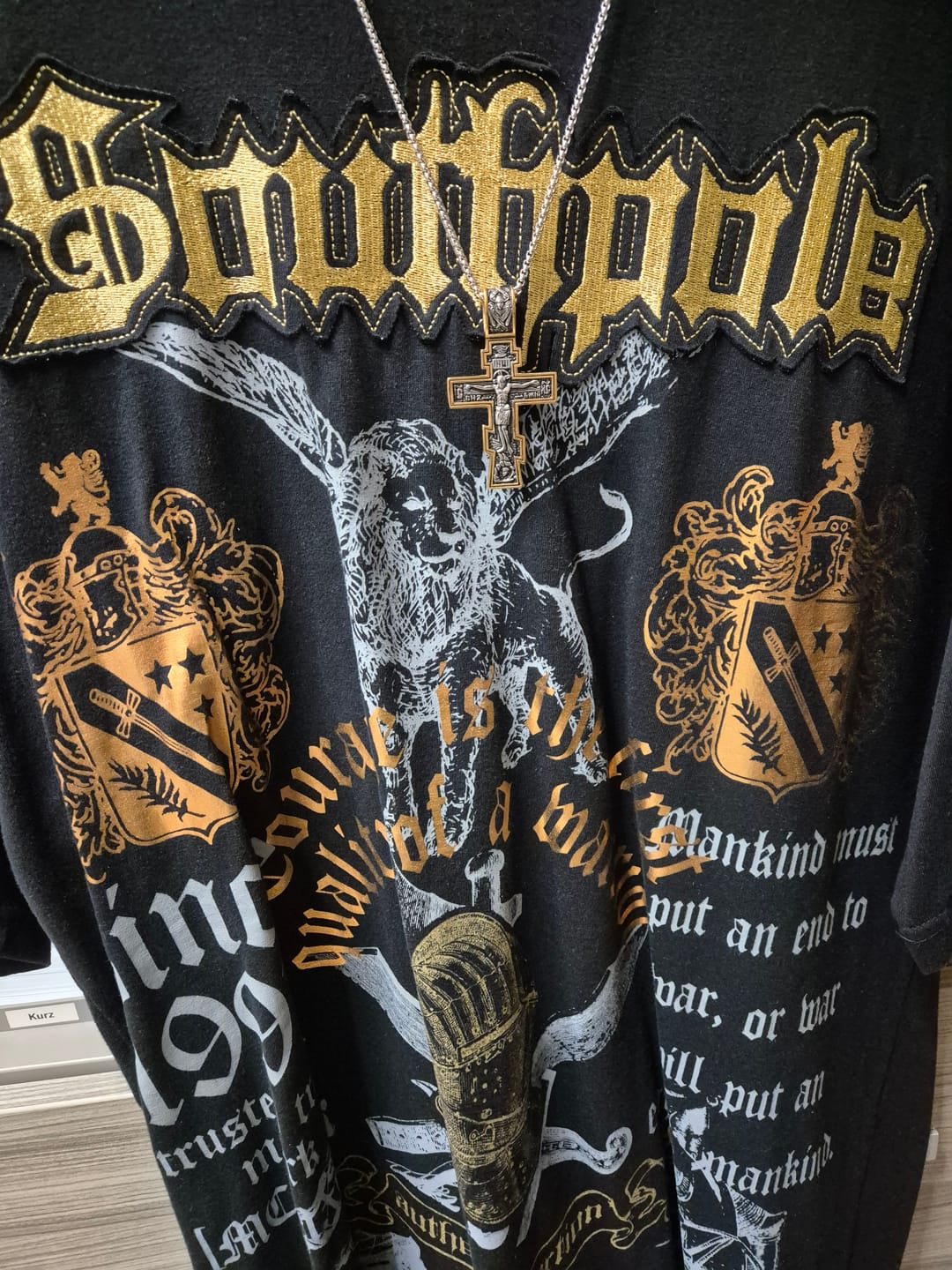 Customer photo review of DARK JESUS CROSS. - GOLD