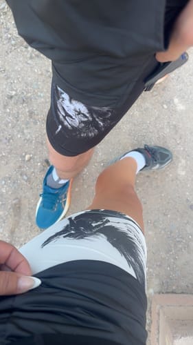 Customer photo review of Psalms 91:2 'Divine Strength' Women's Performance Shorts
