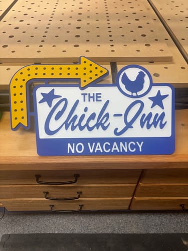 Customer photo review of ColorCore HDPE Plastic - Premium Multi-Layer Engravable Sheets