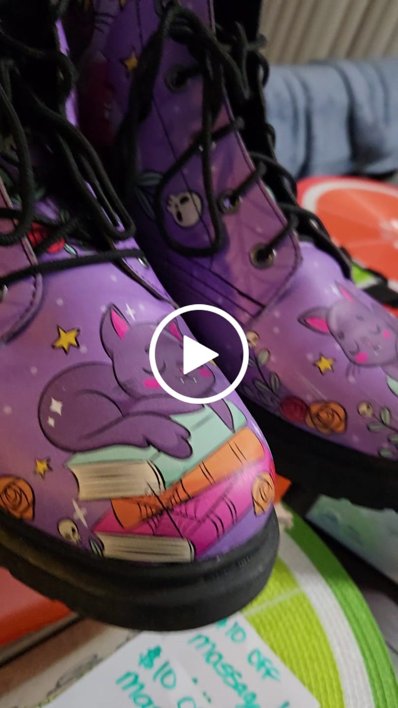 Customer video review of Spellbound Cat Combat Boots