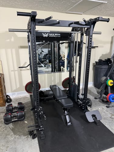 Customer photo review of Major Fitness B52 All-In-One Home Gym Smith Machine