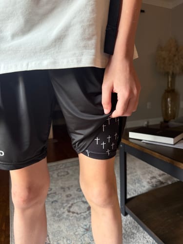 Customer photo review of 'Cross Pattern' Youth Performance Shorts