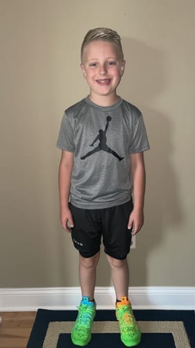Customer photo review of Joshua 1:9 'Lion' Youth Performance Shorts