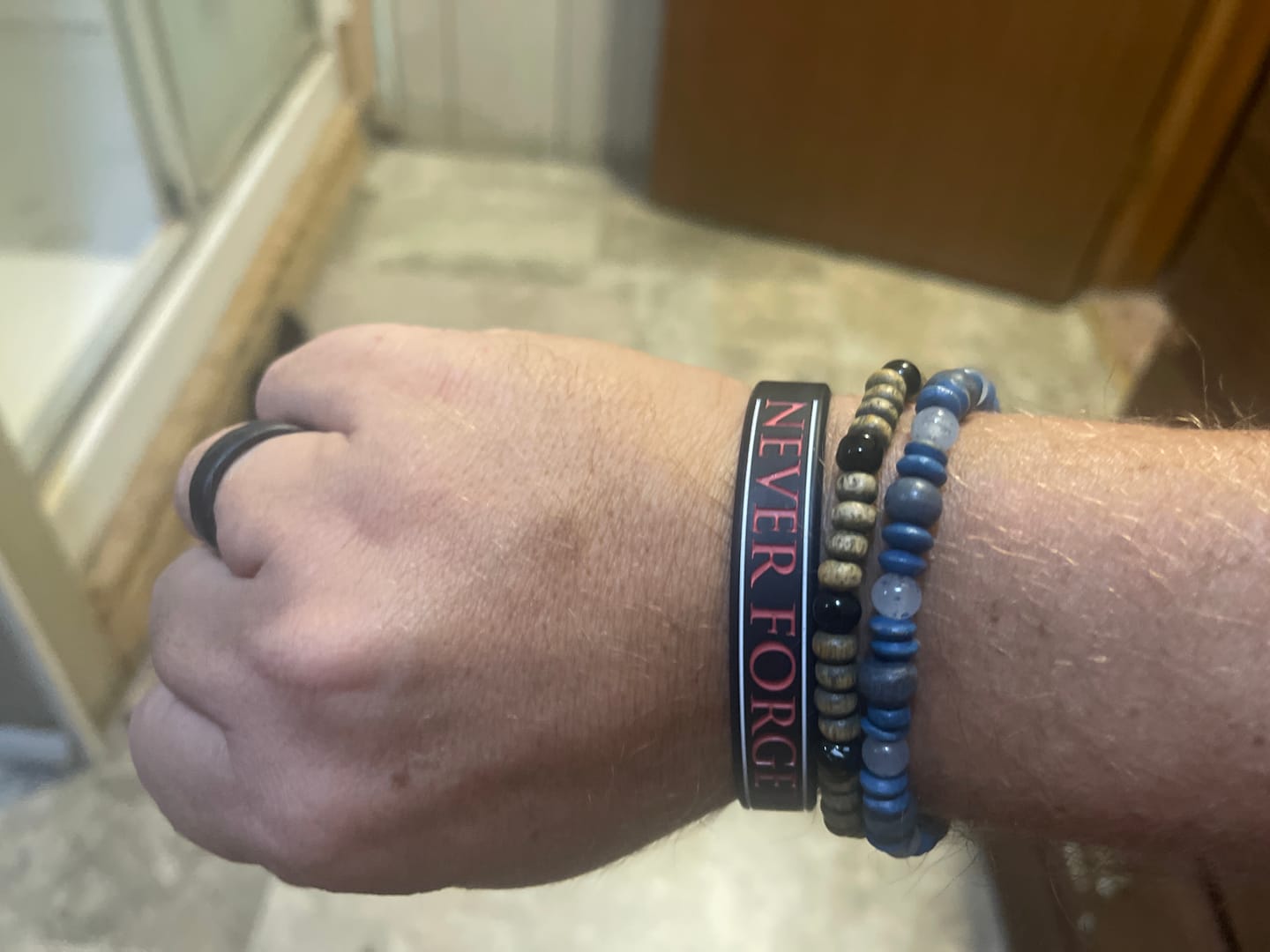 Customer photo review of Forever and Always: 9/11 Tribute - Silicone Bracelet