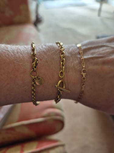 Customer photo review of Cuban T Bar Bracelet