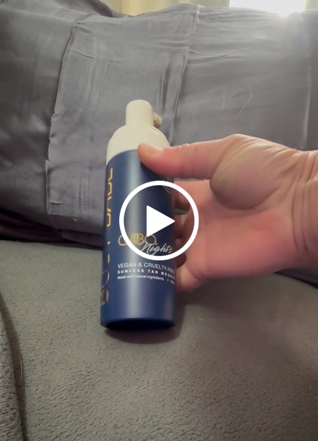 Customer video review of Cabo Nights Self Tan Mousse w/Mitt.