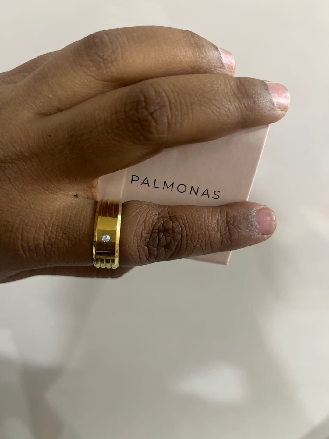 Customer photo review of Shiny Diamond Gold Ring