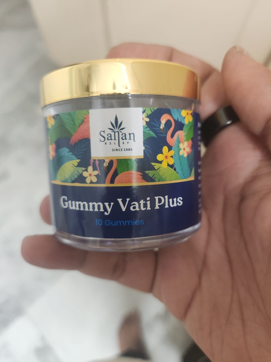 Customer photo review of Pain Relief Gummy Vati (1050mg)- Sanan Relief Cannabis Gummies