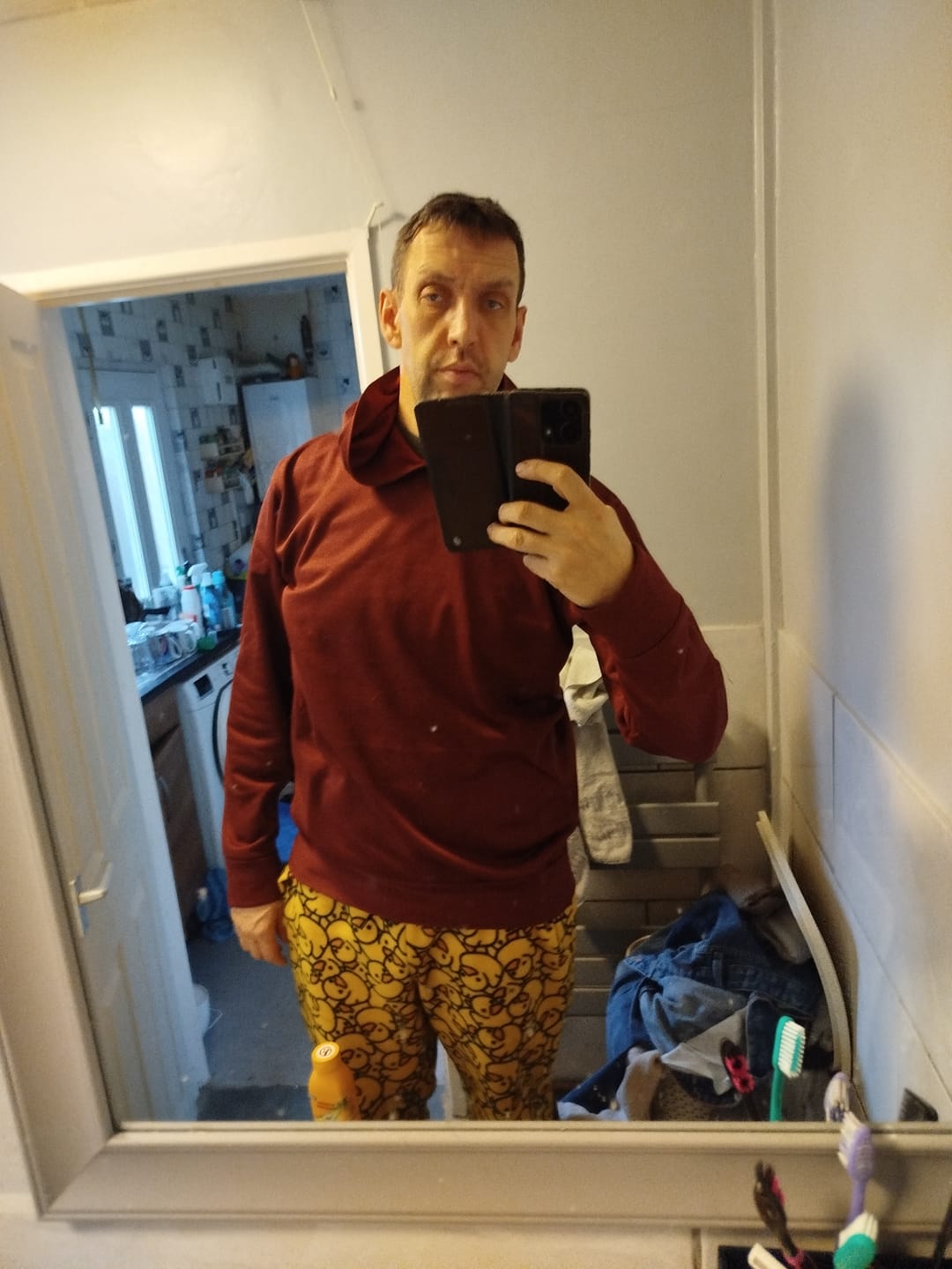 Customer photo review of Wine Melange Sweatshirt Fabric