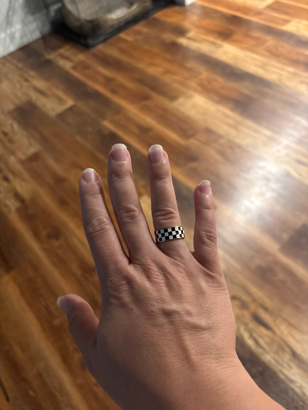 Customer photo review of Rellery Checkerboard Ring || Choose Color