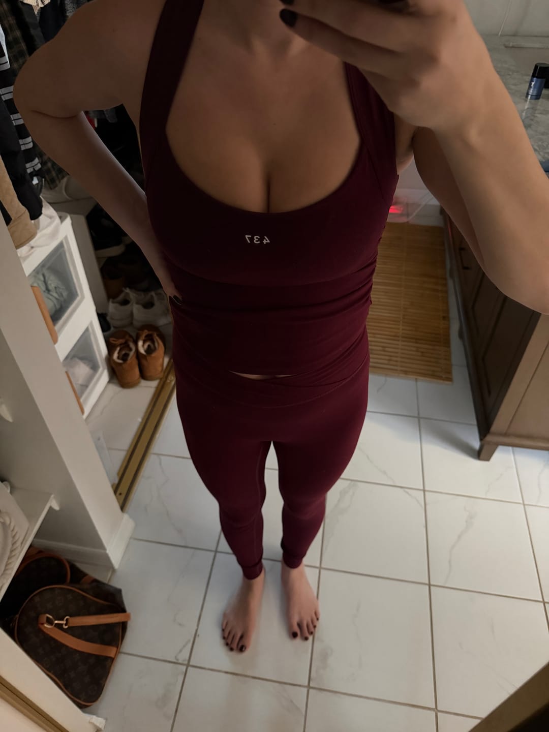 Customer photo review of The Sculpt Tank / Black-Cherry