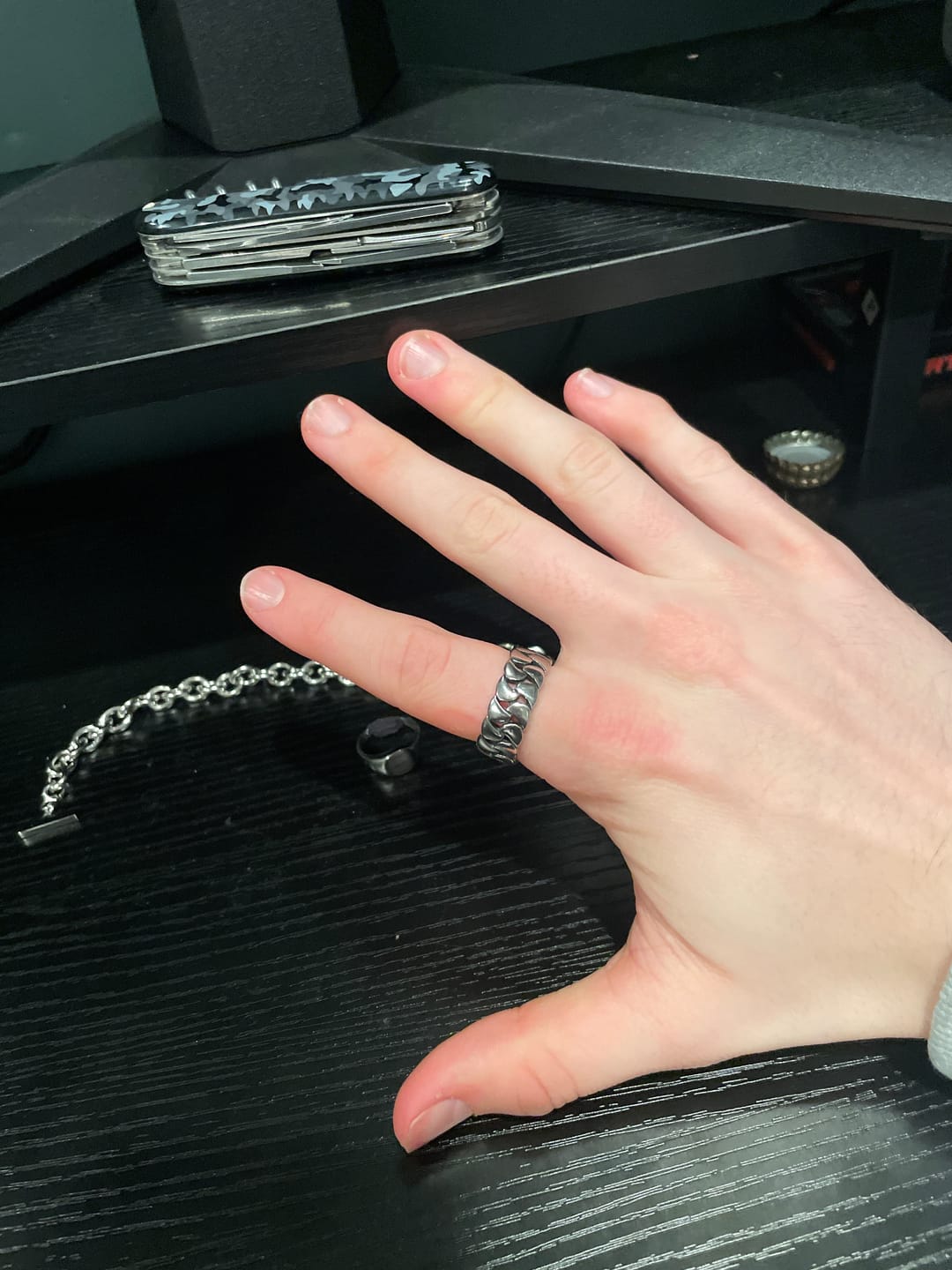 Customer photo review of Chunky Cuban Ring