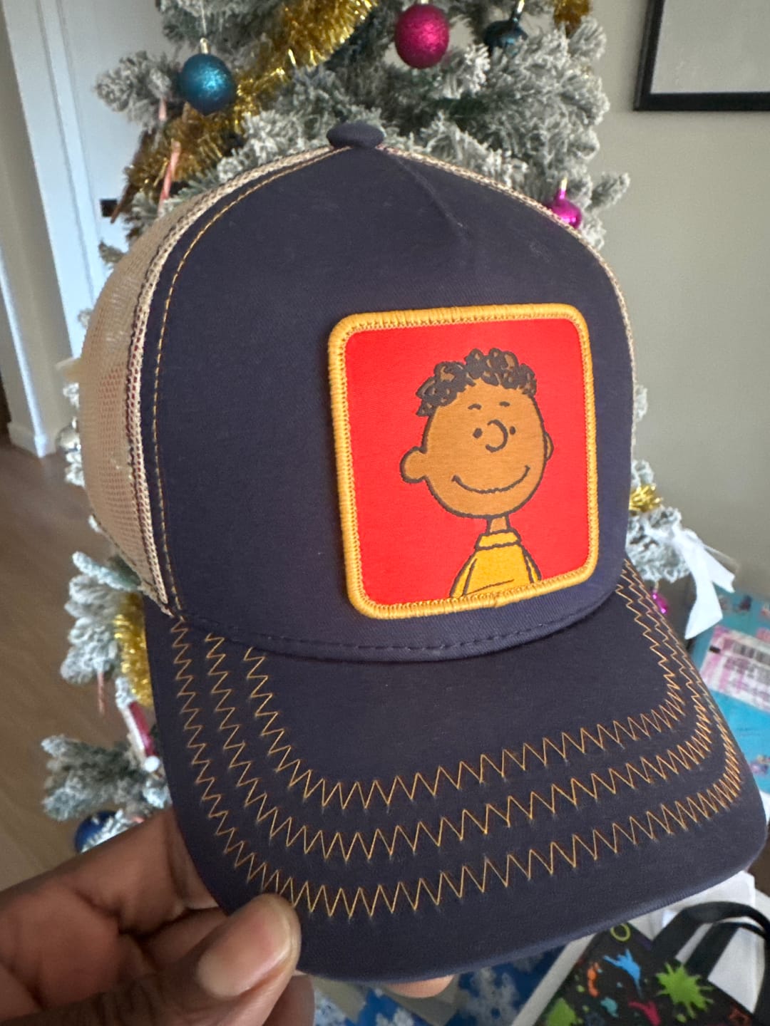 Customer photo review of OVERLORD X Peanuts: Franklin Trucker Cap