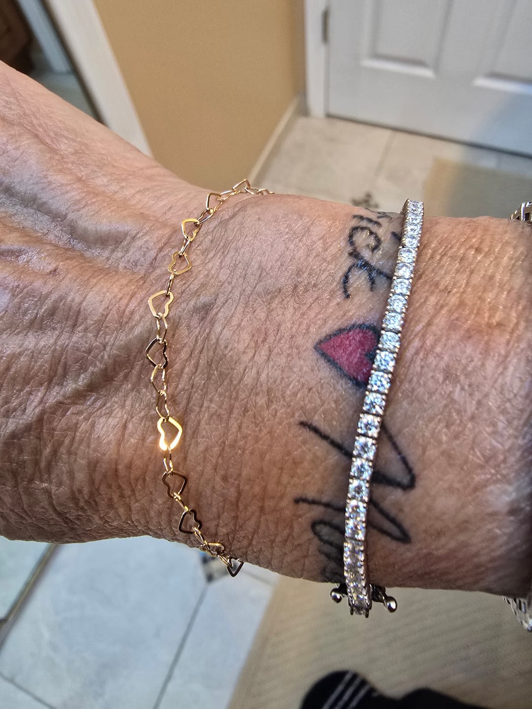 Customer photo review of Moissanite Tennis Bracelet 2mm