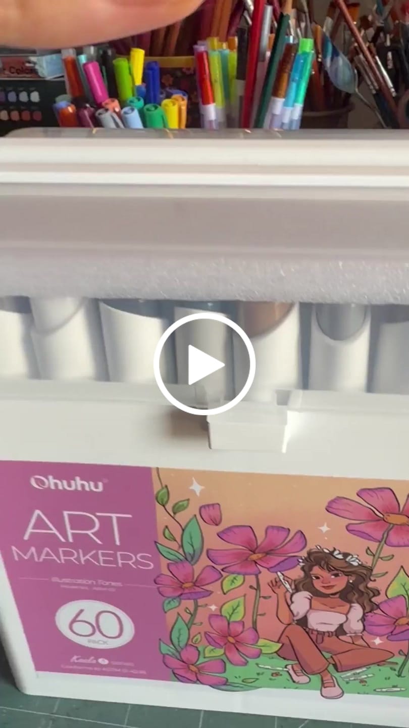 Customer video review of Ohuhu Kaala Dual Tips Alcohol Art Markers- 60 Colors Illustrations