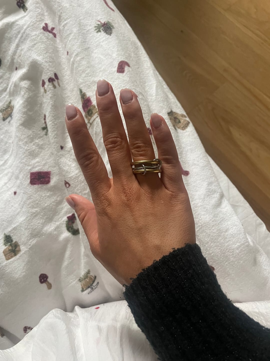 Customer photo review of Irene - Stacked Ring Sleek Stainless Steel
