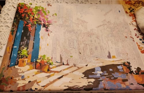 Customer photo review of Custom Landscape Paint By Numbers