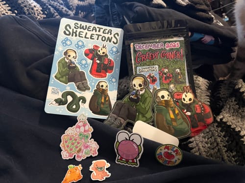 Customer photo review of December Creepy Sticker Club