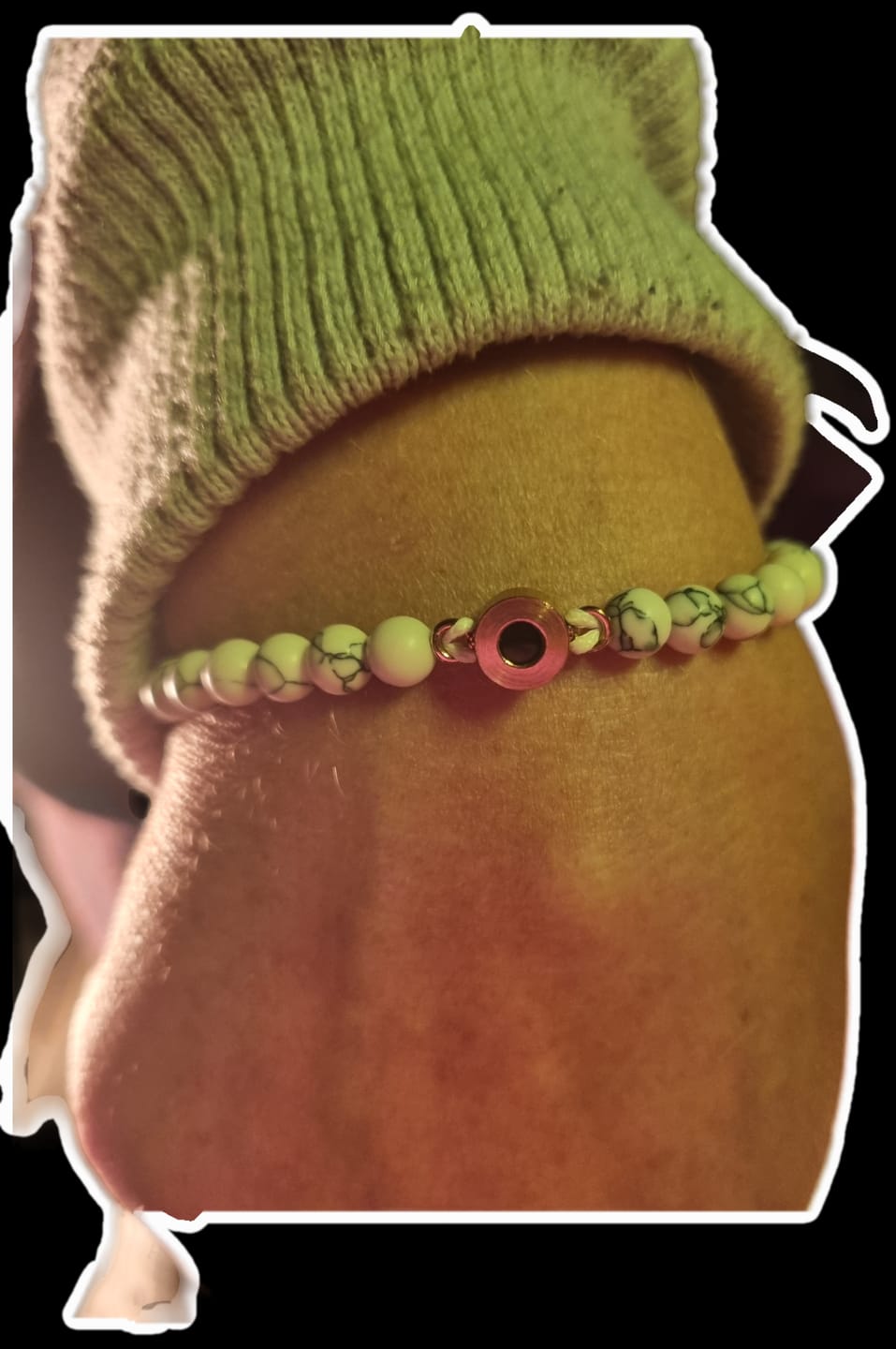 Customer photo review of Personalisiertes Perlen Armband mit Foto