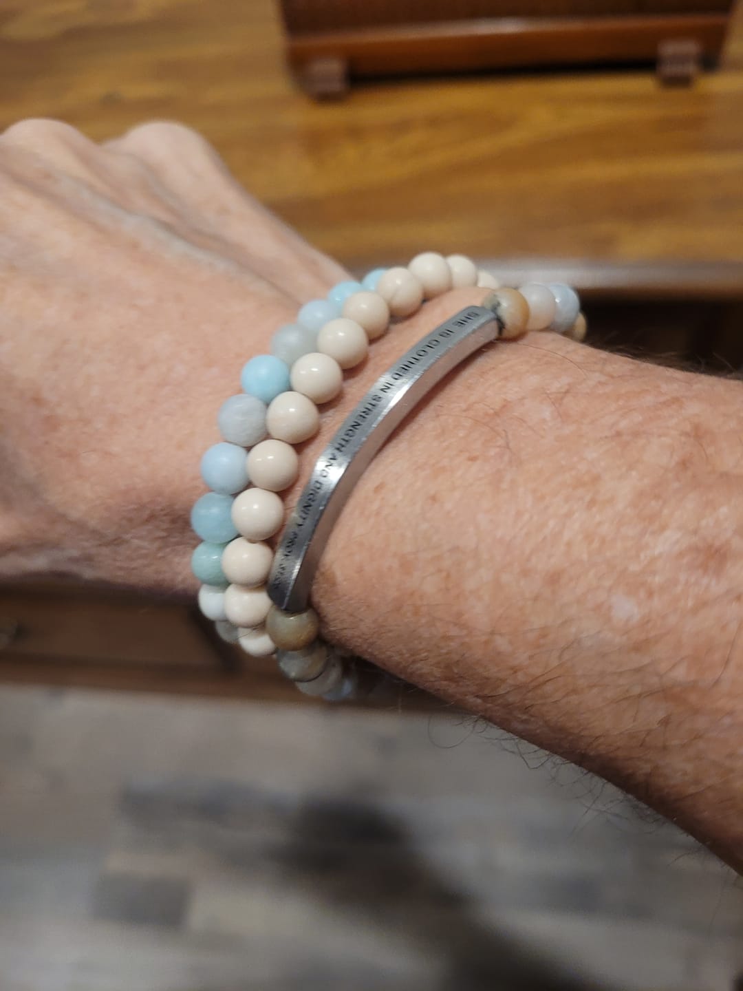 Customer photo review of MATTE JASPER  - ACCENT BRACELET