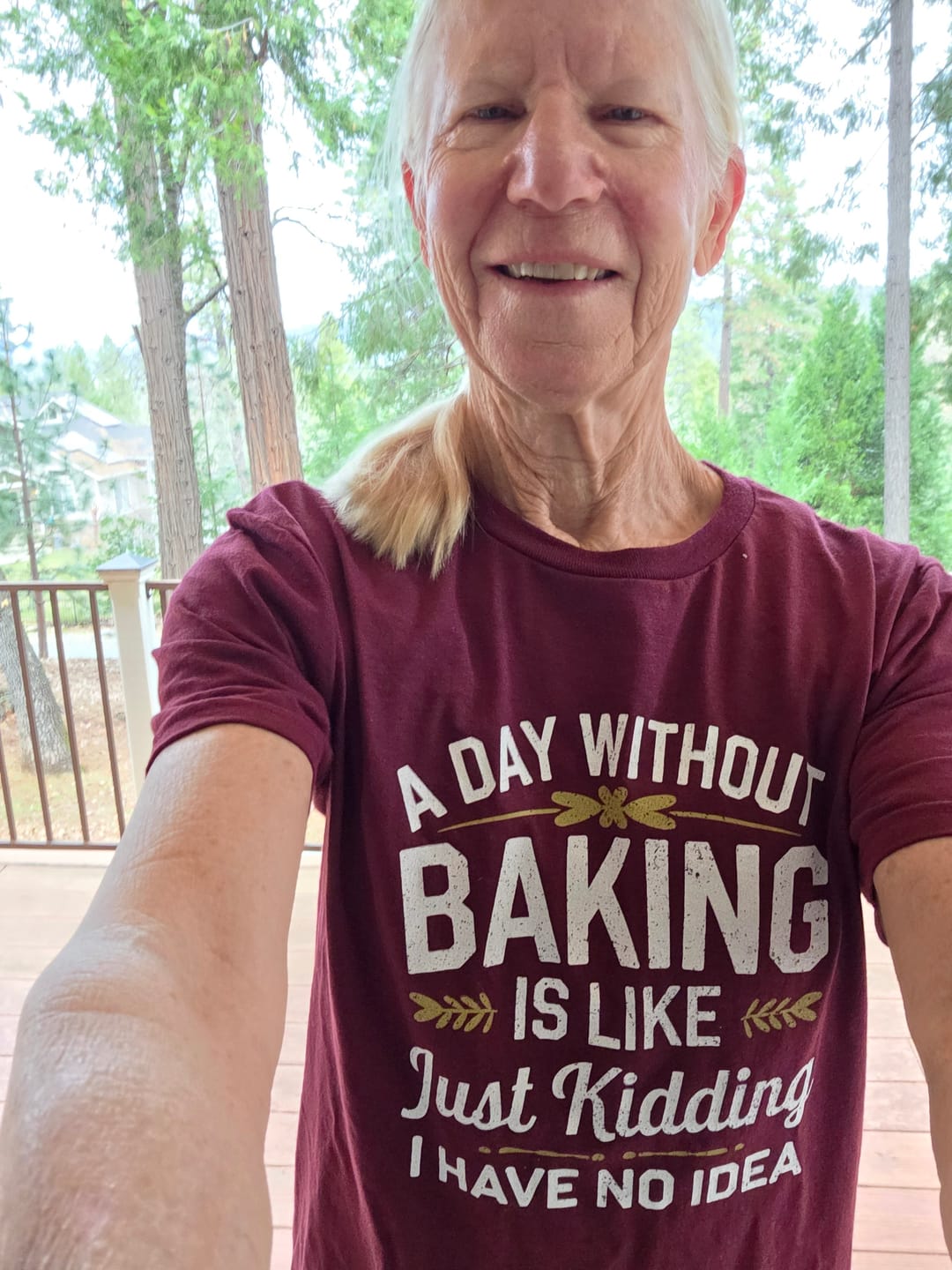 Customer photo review of A Day Without Baking...T-Shirt