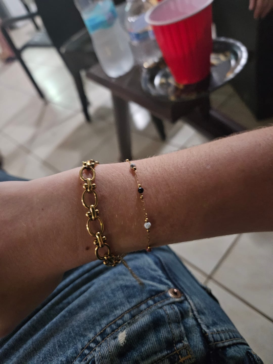 Customer photo review of Gold Link Chain Bracelet