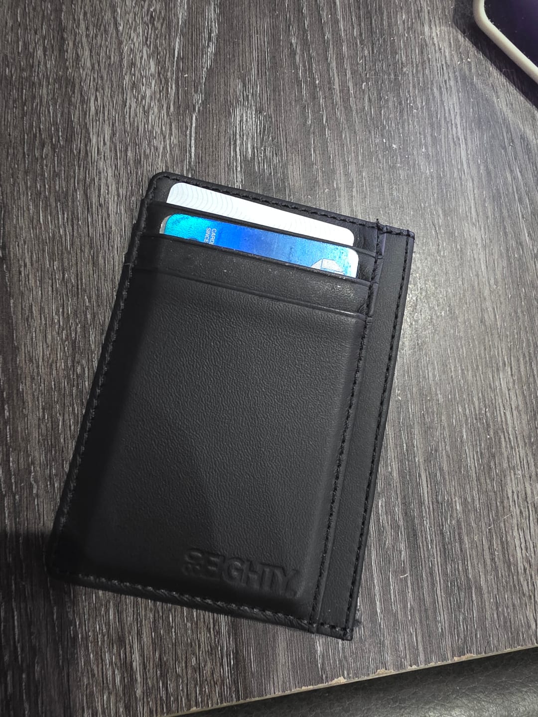 Customer photo review of 80Eighty® Black Leather Wallet