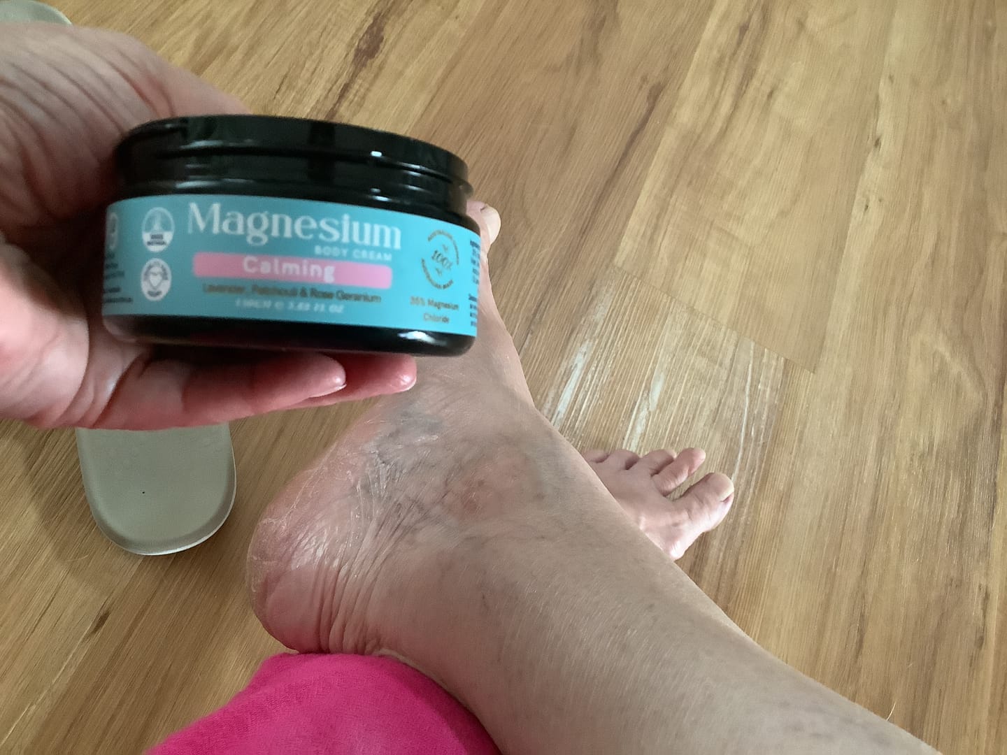 Customer photo review of Magnesium Cream Calming Body Cream 110g