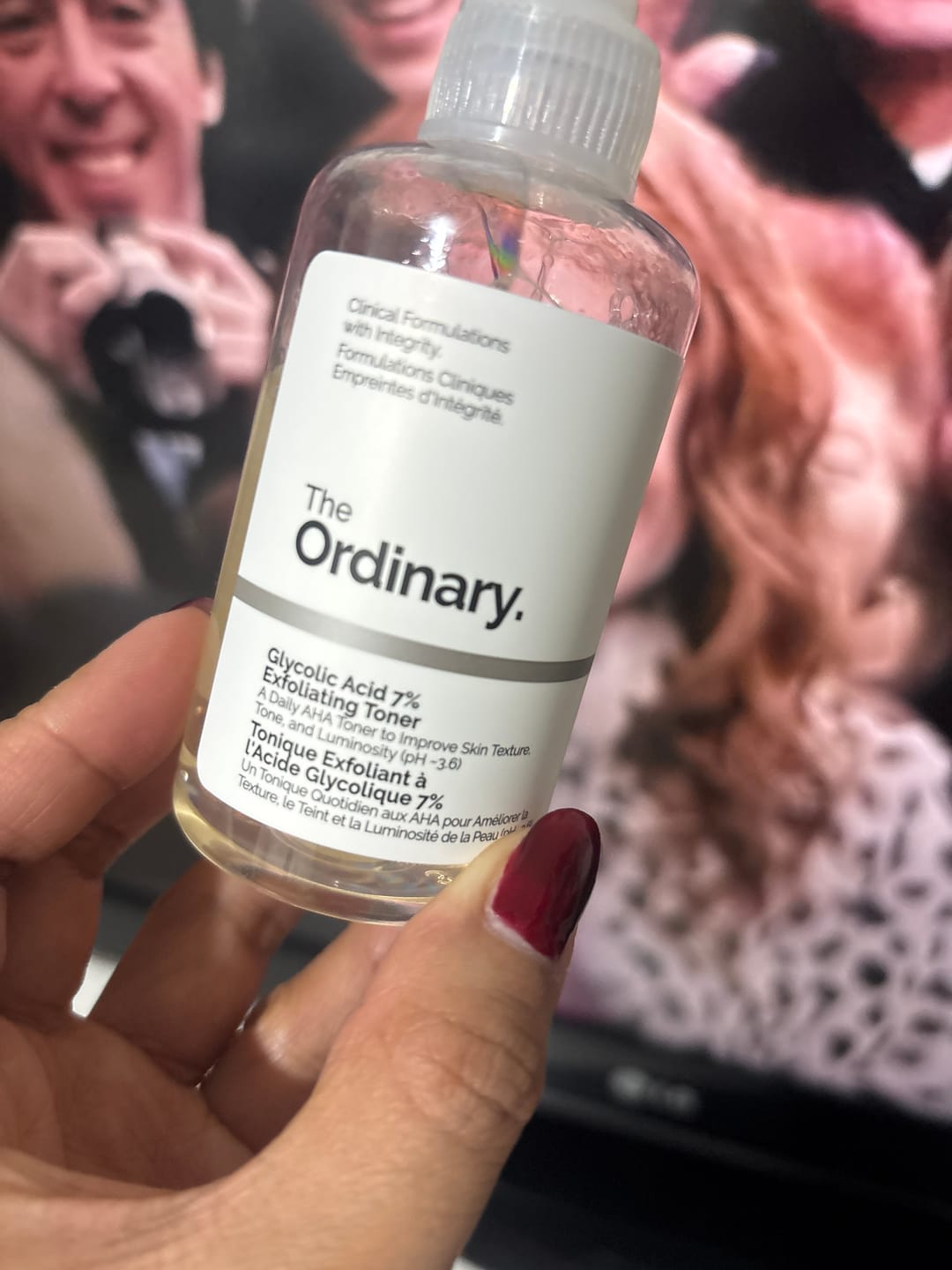 Customer photo review of Glycolic Acid 7% Exfoliating Toning Solution