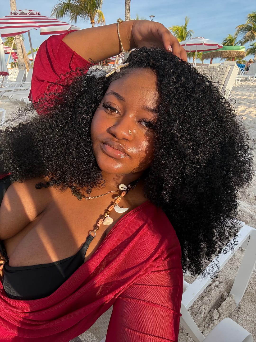 Customer photo review of Multi-Textured Kinky Curly Weft Bundles Human Hair
