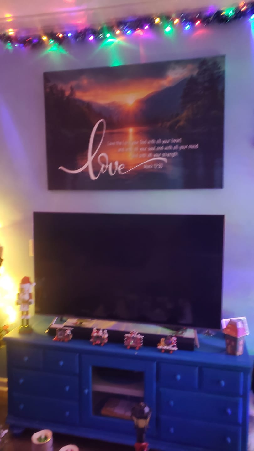 Customer photo review of Mark 12:30 Love The Lord Your God With All Your Heart Wall Art Canvas