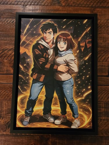 Customer photo review of Personalized Canvas - Portrait in Anime style