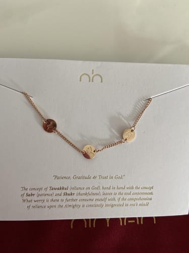 Customer photo review of Happiness Bracelet | Patience, Gratitude & Trust (in God)