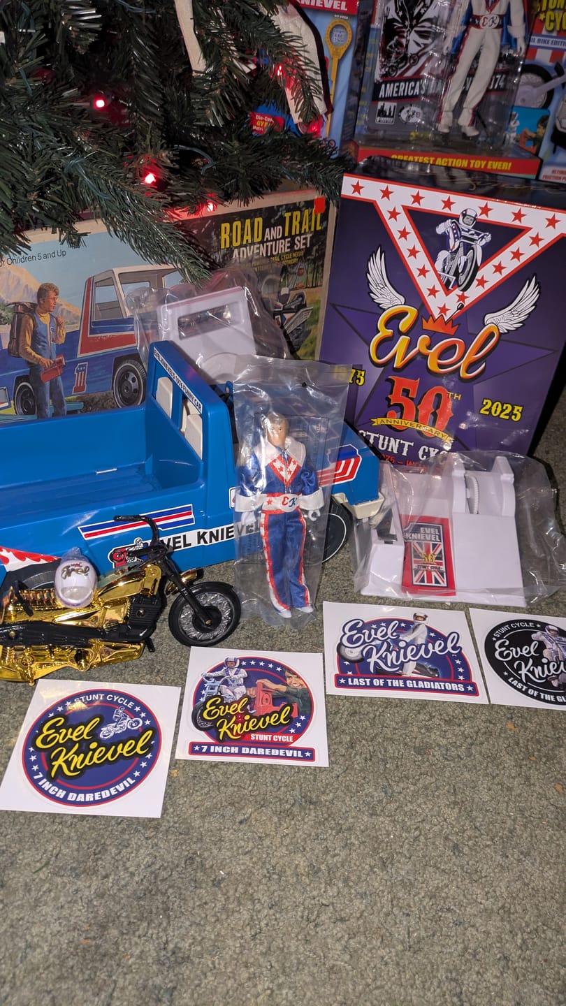 Customer photo review of Evel Knievel 7 Inch Daredevil Round Sticker