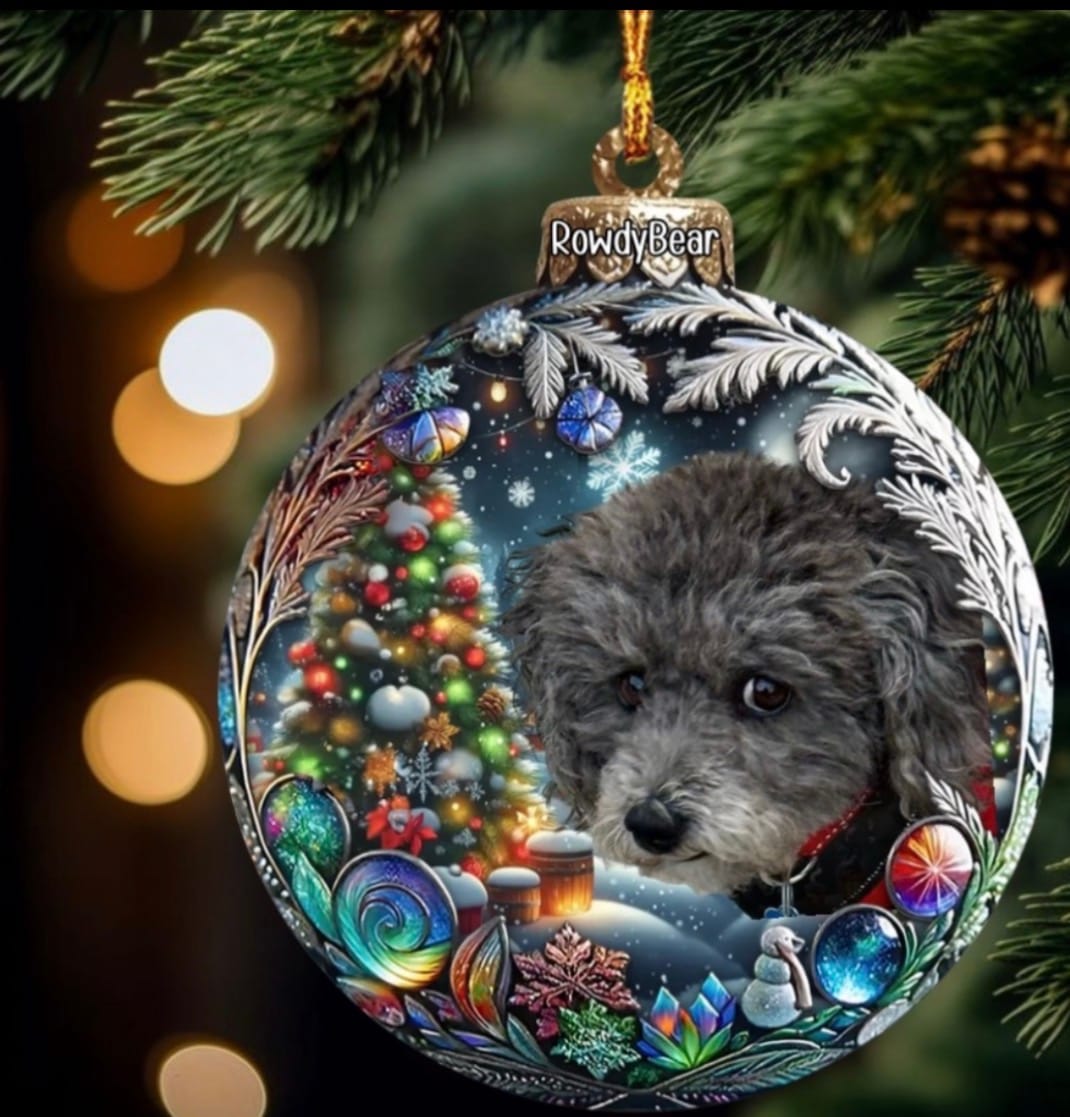 Customer photo review of Custom Photo Pets Make Our Lives Whole - Dog & Cat Personalized Ornament