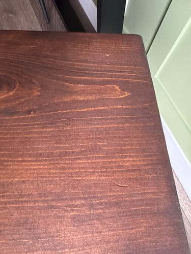 Customer photo review of Dark Oak Industrial Dining Table with Trapezium Leg
