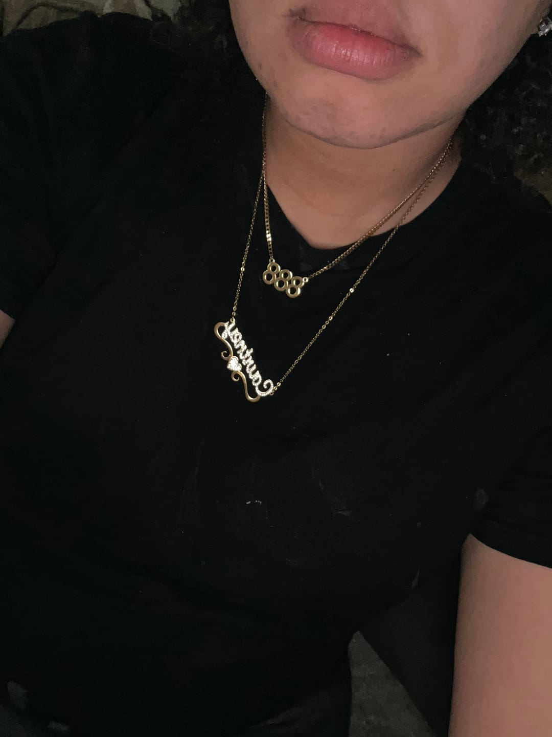 Customer photo review of Angel Number Necklace w/ Cuban Chain