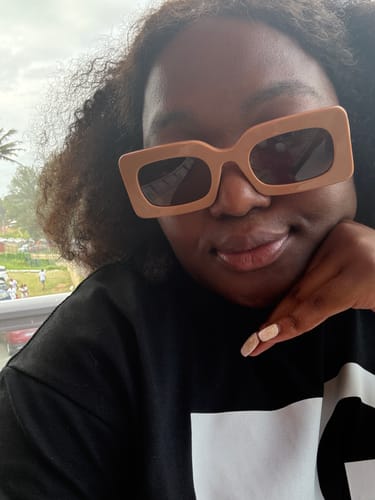 Customer photo review of Era Empire Beige Sunglasses