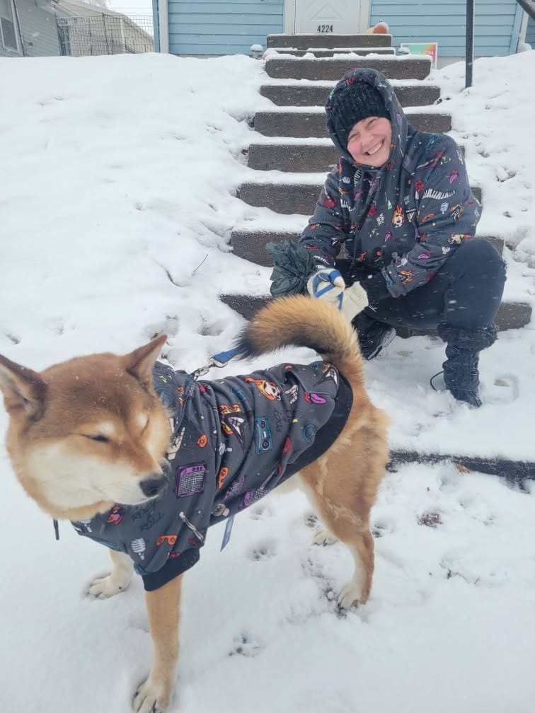 Customer photo review of Rock and Roll Dog Hoodie