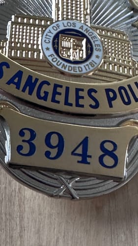Customer photo review of LAPD Detective Los Angeles Police Badge Premium Enamel Exact Replica