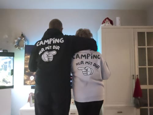 Customer photo review of Nur mit dir rechts Rückendruck | Premium Hoodie unisex