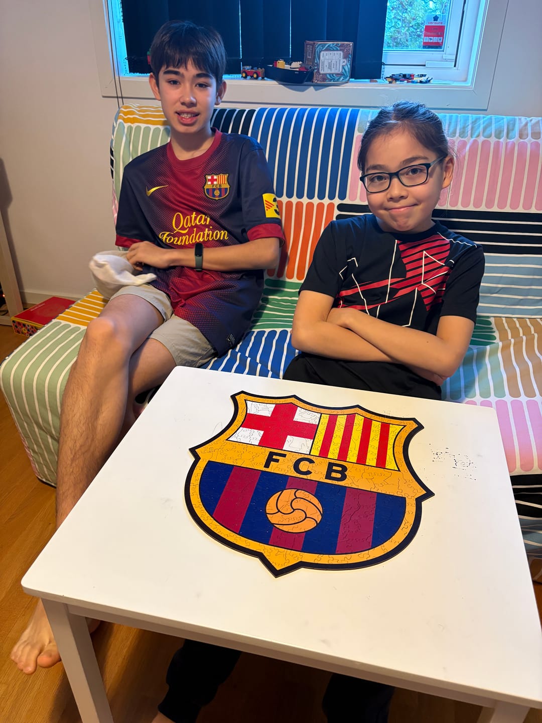 Customer photo review of FC Barcelona® Logo - Wooden Puzzle