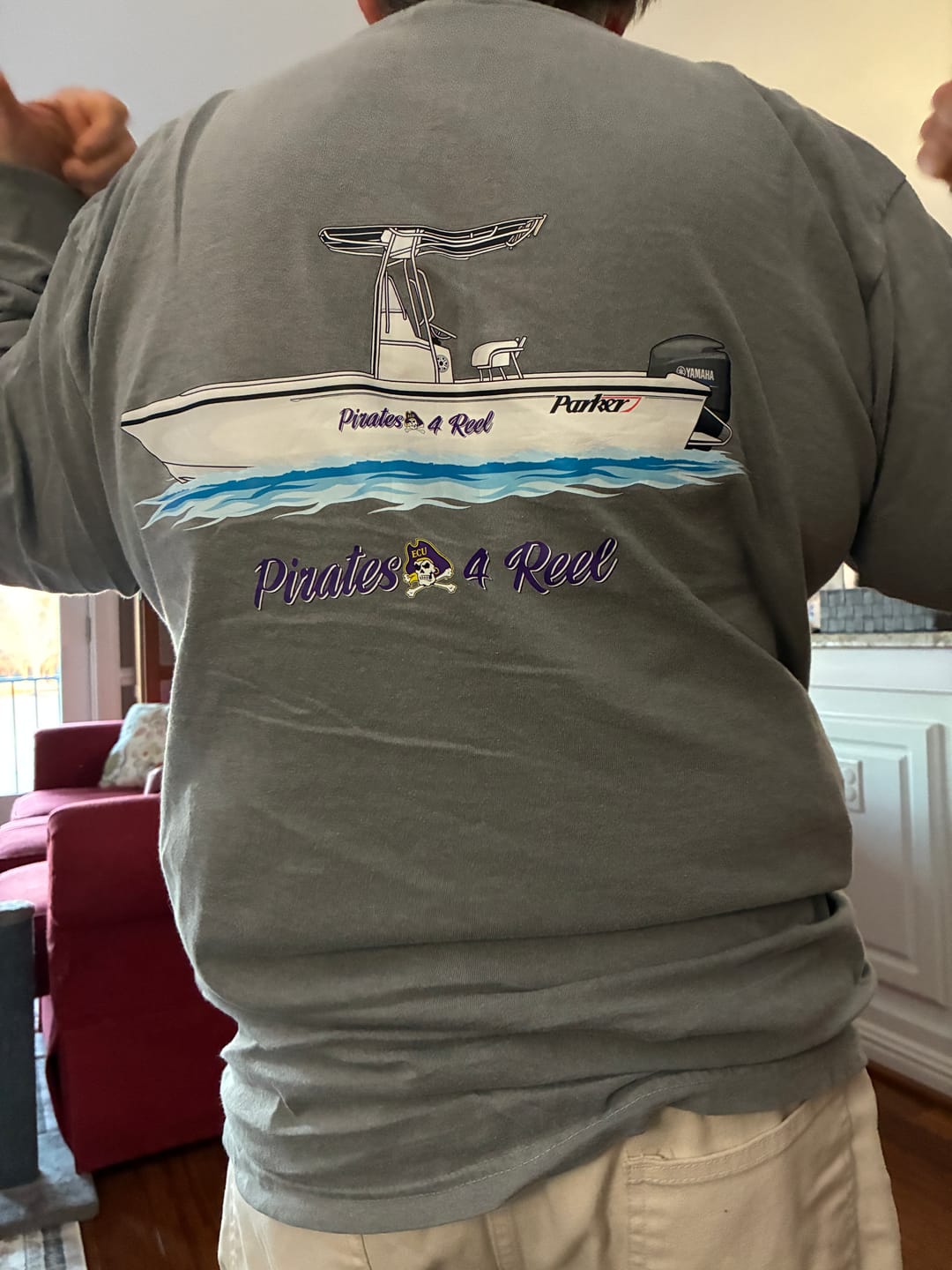 Customer photo review of Custom Cotton Long Sleeve Shirts with Pocket