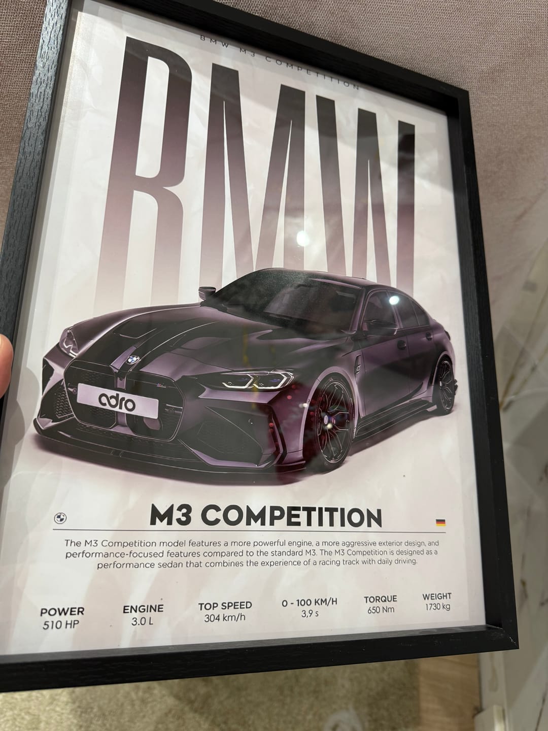 Customer photo review of Cadre photo BMW M3 Competition