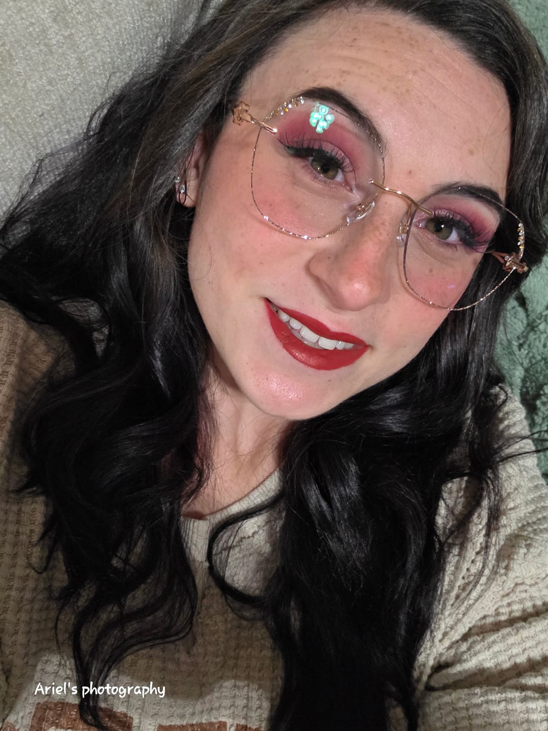 Customer photo review of Glitter Eyeglasses