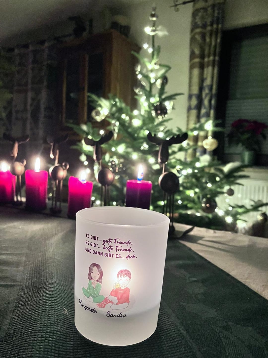 Customer photo review of Herzensmenschen - Personalisiertes Teelicht